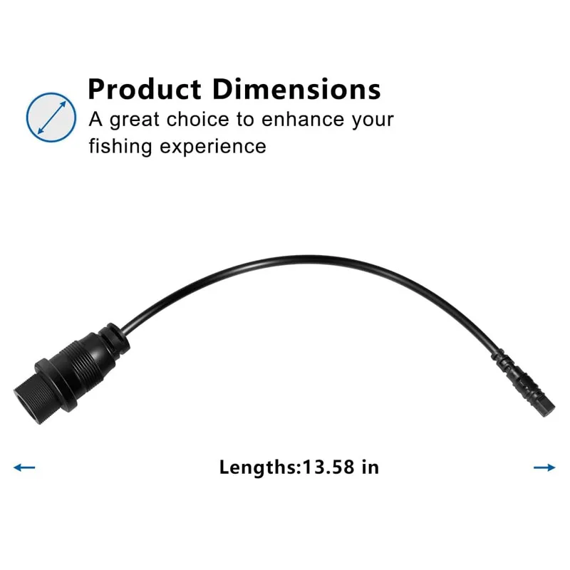 1852081 MKR-DSC-12 Adapter Cable 4-PIN (Dual Spectrum Chirp) Fits for Garmin Echo, EchoMAP, EchoMAP Chirp Striker, Striker Plus