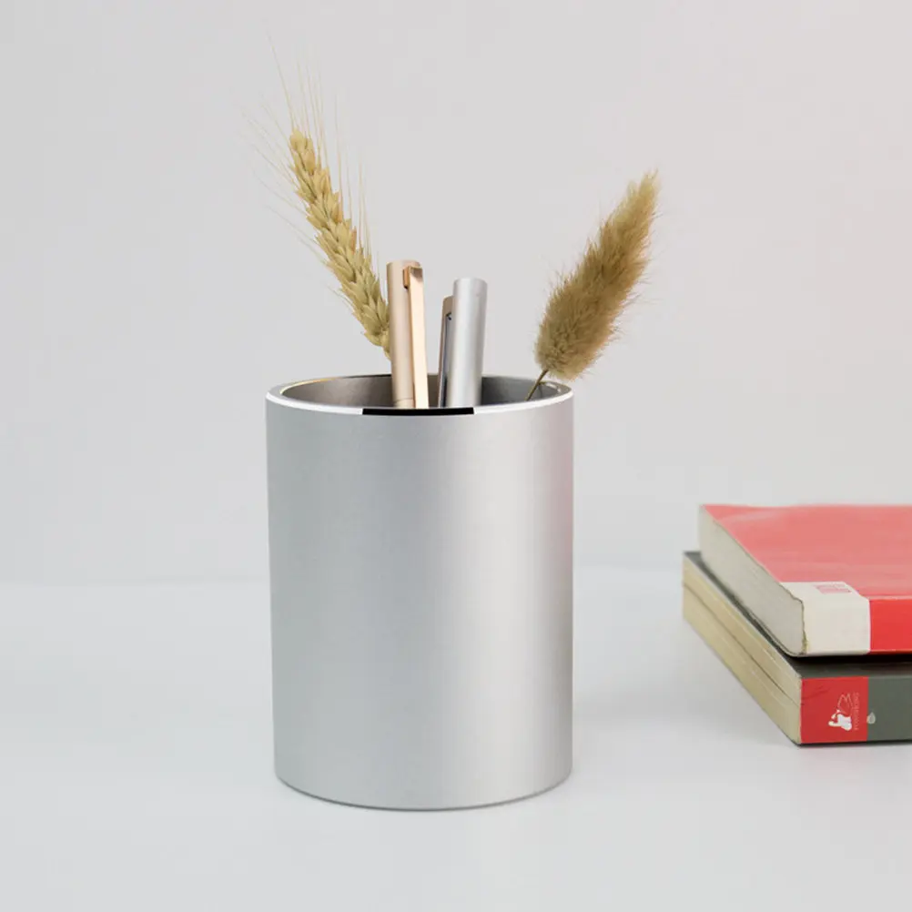 Premium Aluminium Alloy Pen Holder Organizer For Classroom Desk Organizer Student Pencil Desktop Stationery Multi