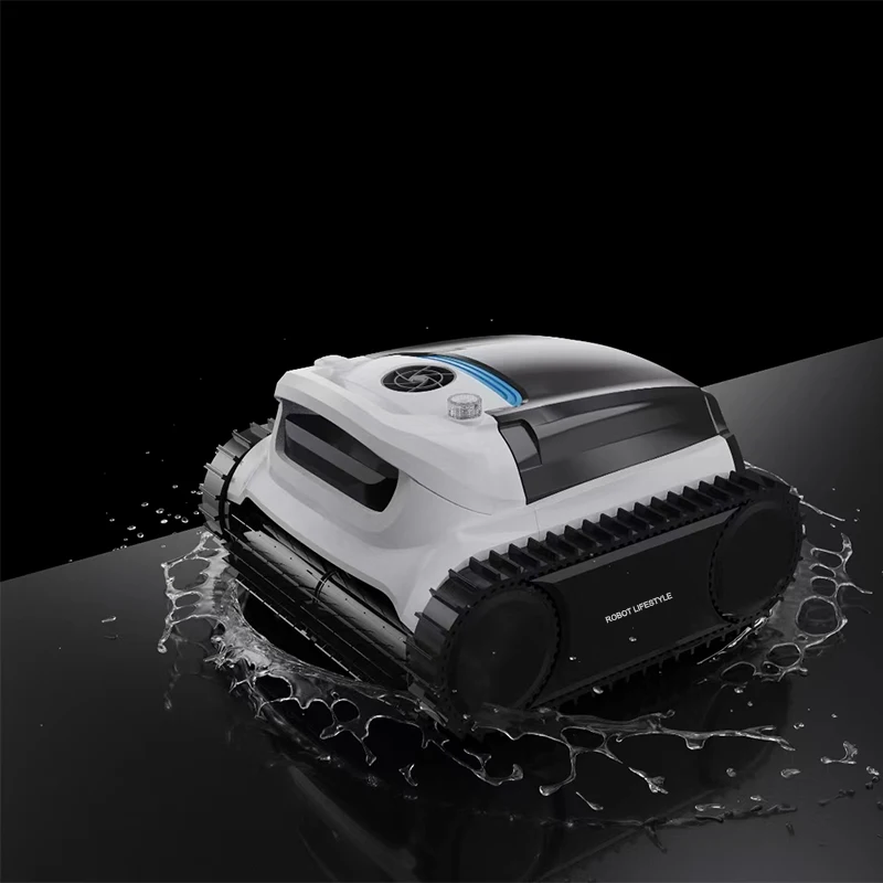 روبوت منظف حمام السباحة لاسلكي لحمامات السباحة الكبيرة والمتوسطة، وتخطيط طريق تطبيق الهاتف الذكي، وبطارية ليثيوم أيون بقدرة 10000 مللي أمبير في الساعة
