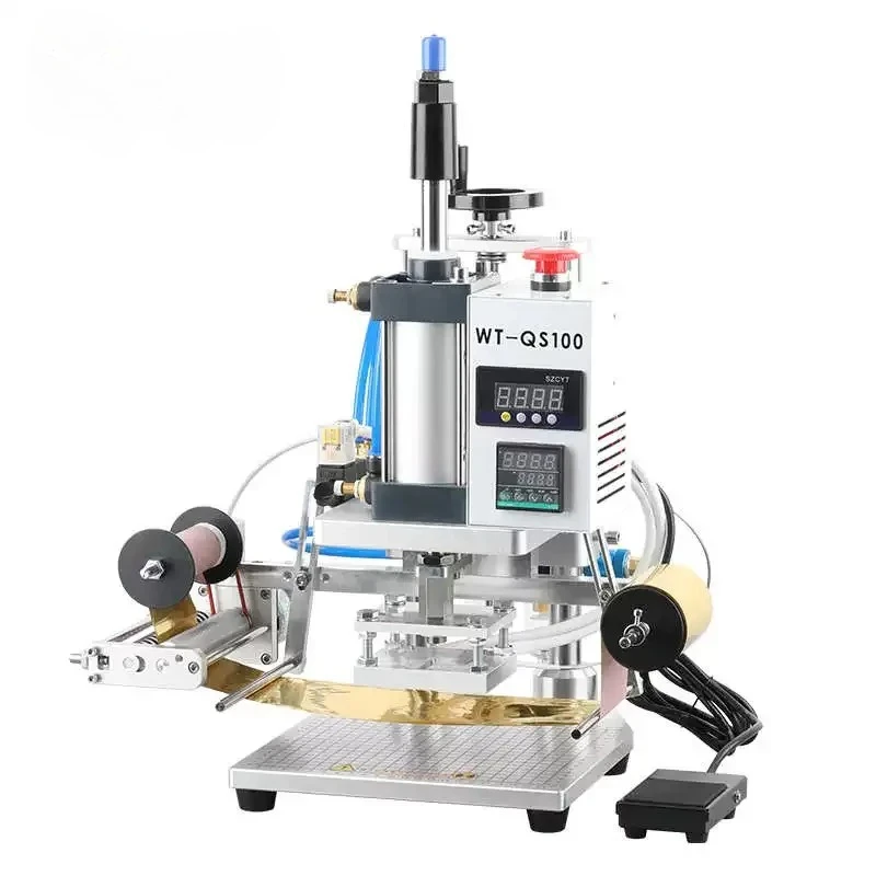 For Pneumatic Hot Stamping Machine Small Hot Press for Leather Paper Business Card Album Cover LOGO Stamping on ABS Plastic