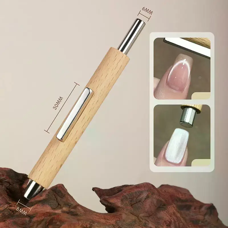 3 in 1 Multi-function Cat Eye Magnet for Nail Art Strong Thick Magnetic Stick Large Cylindrical Magnetic Nail Tool Manicure Diy