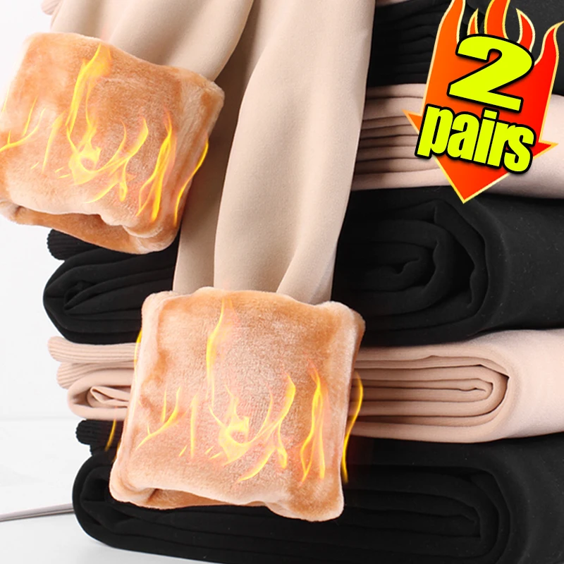 2025 Nuovi Leggings Invernali per Le Donne Leggins Caldi Leggins di Velluto di Colore Solido Leggings A Vita Alta Leggings Elastici Dropshipping