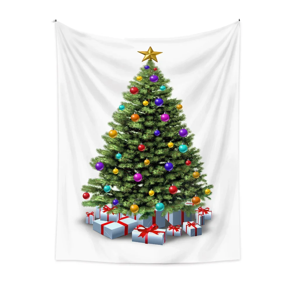 Beautiful Large size Christmas Tree Bedroom Home Decoration New Year Party Tapestry Wall Tapestry Bohemian Decorative Mattress