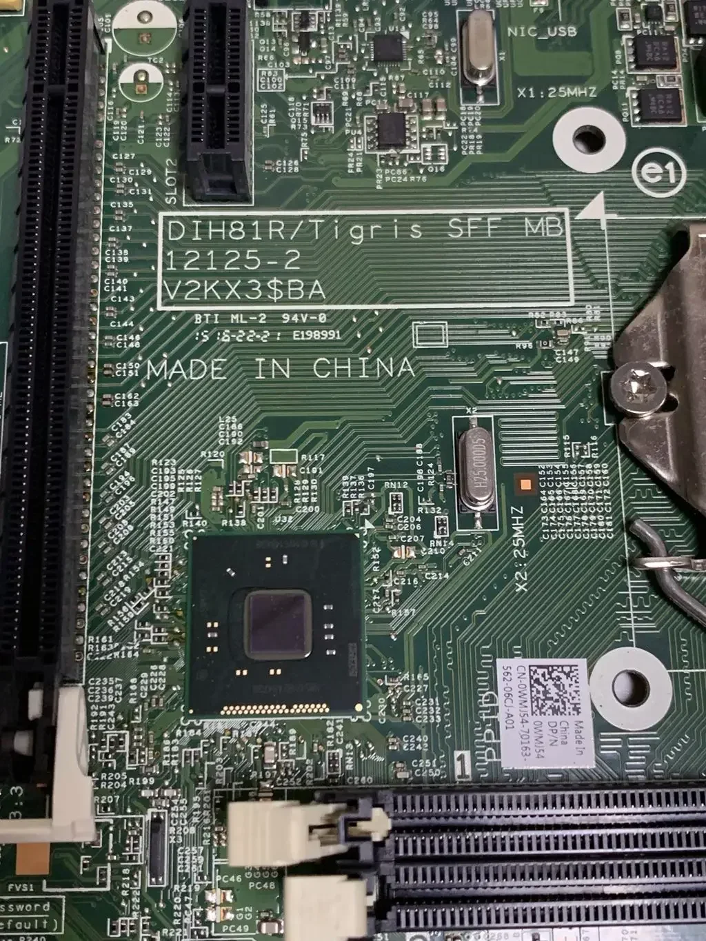 Suitable For Dell Optiplex 3020 SFF Motherboard DIH81R 12125-2 CN-0WMJ54 0WMJ54 WMJ54 DDR3 Mainboard 100% tested fully work