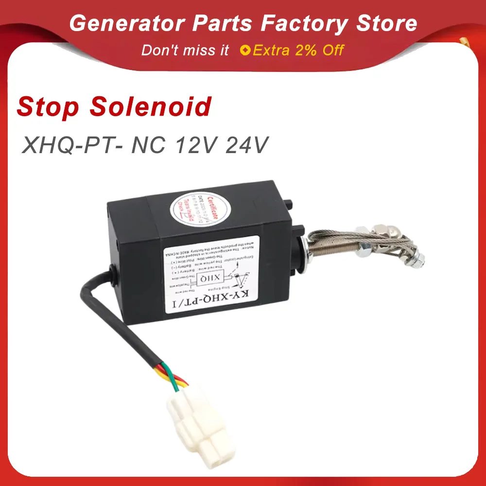 XHQ-PT- NC 12V 24V Power Off pull Type Diesel Engine Accessory Stop Solenoid