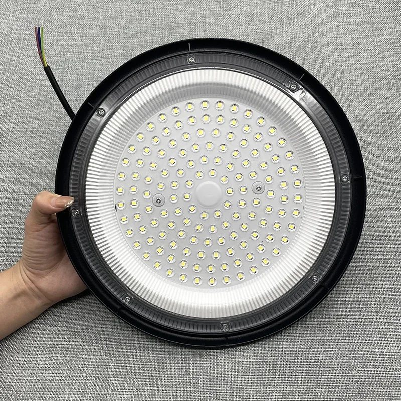 Luz LED UFO superbrillante para techos altos, lámpara impermeable de 100W, 150W, 200W, 85-265V, para mercado Industrial comercial, almacén, garaje y taller