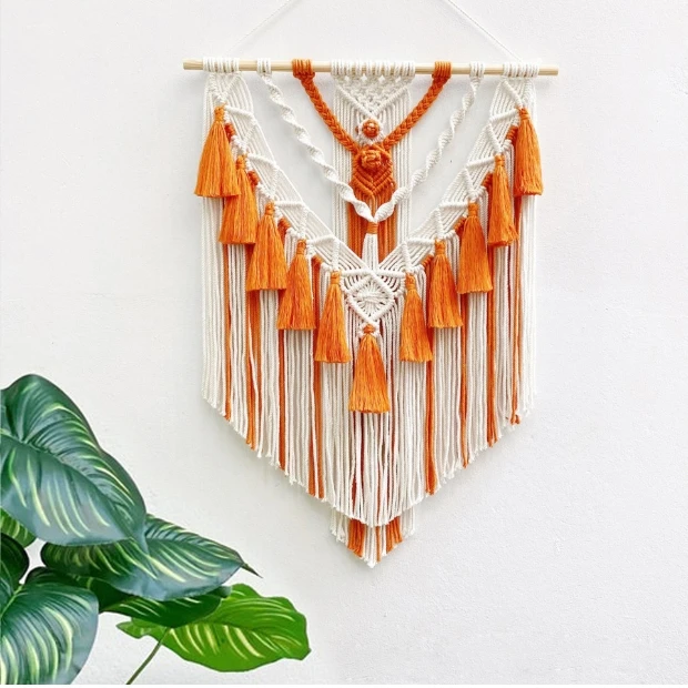 

Nordic tassel handmade woven tapestry Bohemian tapestry home decor homestay background wall