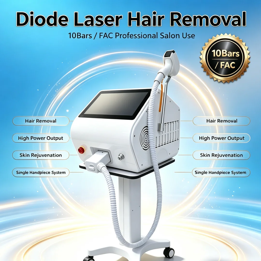 Industrial Laser Hair Removal Machine - 4000w portátil soprano gelo titânio profissional