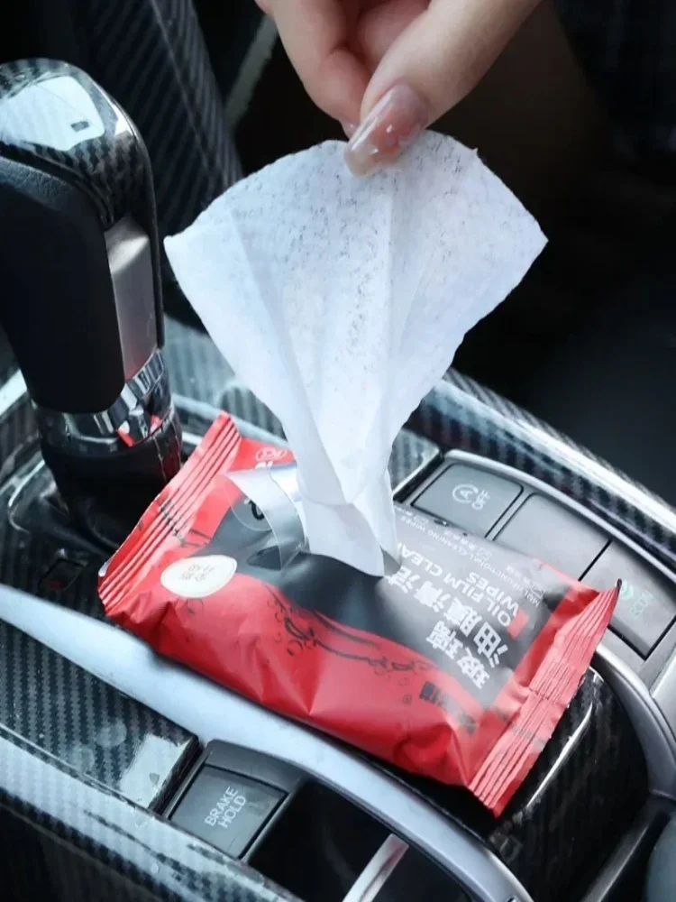 Lingettes pour enlever le Film d'huile de voiture, lingettes nettoyantes Anti-pluie pour taches d'huile, lunettes, verre, Anti-buée, serviette humide, lingettes de nettoyage pour pare-brise avant