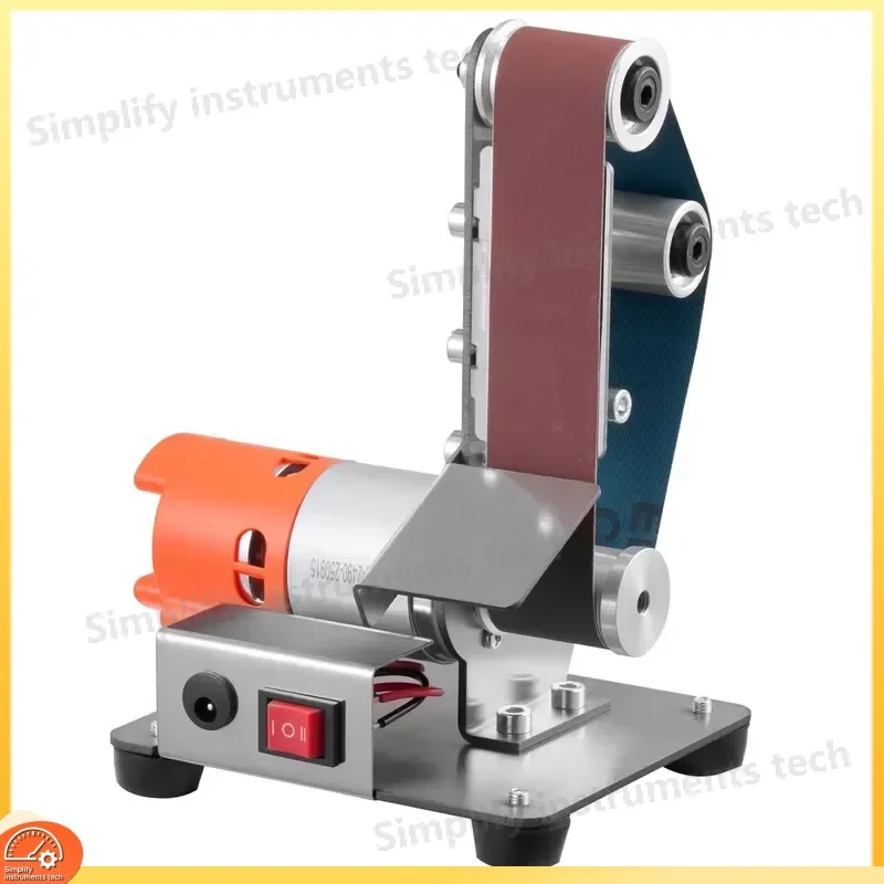 7 Speed 3 in 1 Mini Belt Sander Grinder Polisher 13x1.2 Inch Belt 2.75 Inch Wheel Forward Reverse Rotation Metal Wood Working
