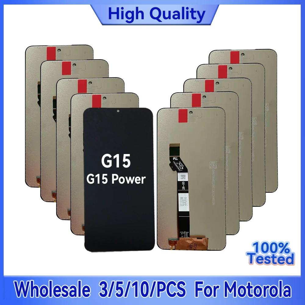 

Wholesale 3/5/10 Pieces Lot For Motorola G15 Power LCD Screen With Touch Mount Assembly For Moto G15 Display