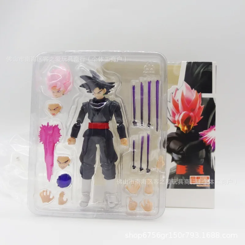 2 Arten SHF Goku Black Super Saiyan Artikulierte Actionfigur Dragon Ball Version Sammlermodell für Anime-Fans