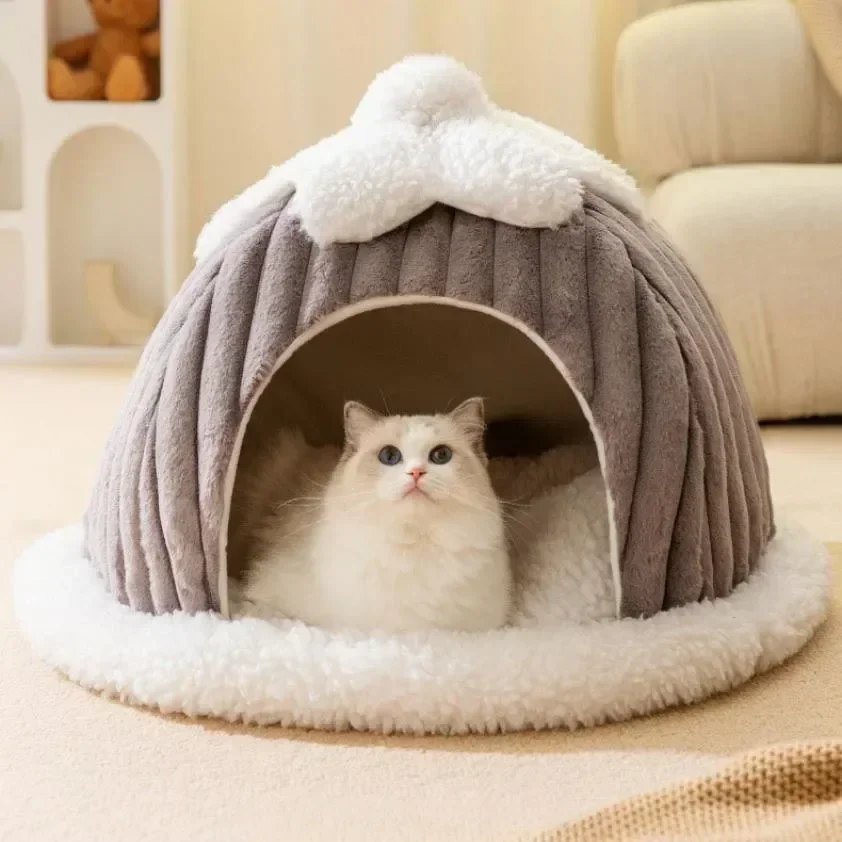 

Cozy Puppy Soft Cats For Bed Cat Kennel Dogs Winter Cave Tents Sleeping Thickening Warm Dog Small House Nest Pet