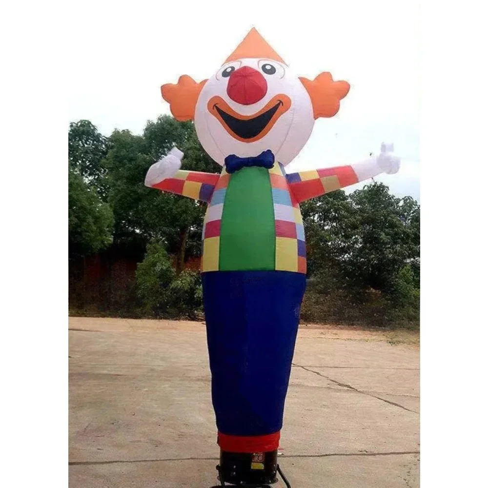 3D waving multi-color clown air dancer, dancer, dancer, inflatable tube, clown dance puppet, suitable for 18 inch hair dryer