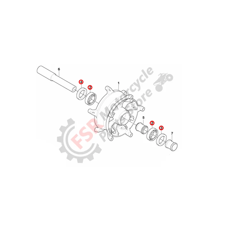 FRONT WHEEL HUB BEARING & SEAL(FLUORORUBBER) KIT,FOR BMW R 1200 GS R1200GS ADV,P/N:36318548335 36318561708 36318561709