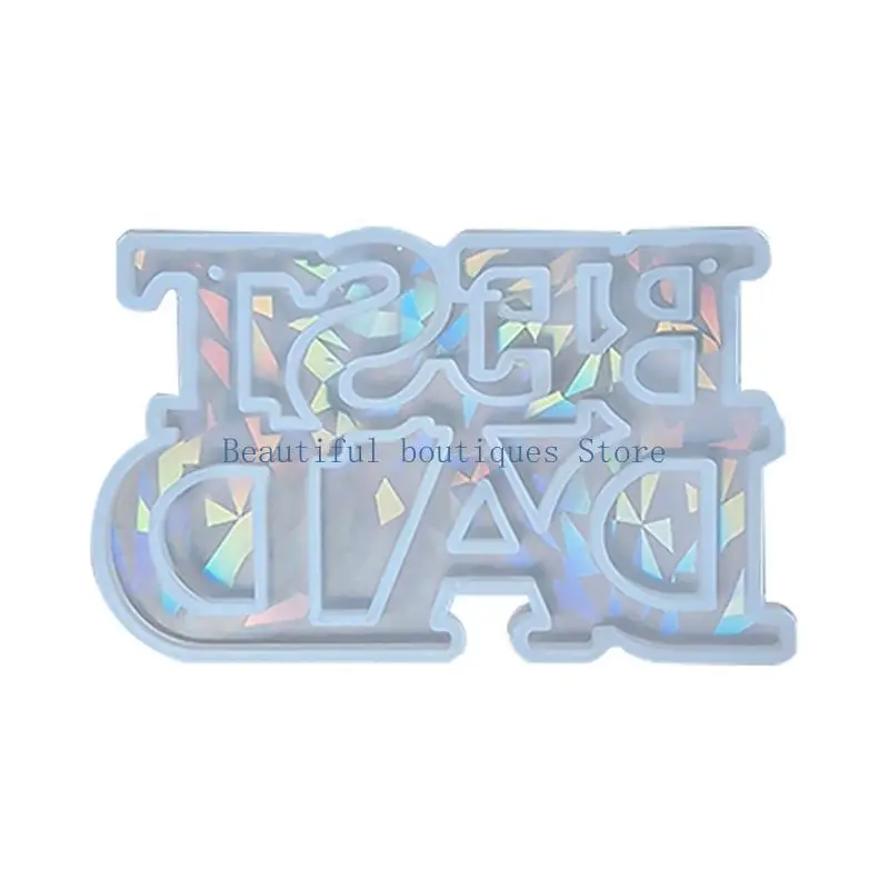 U4LF Holographic Mom Ornament Mold Silicone Epoxy Mold DIYs Earrings Keychain Pendant Jewelry Crafting Mould for Mothers Day