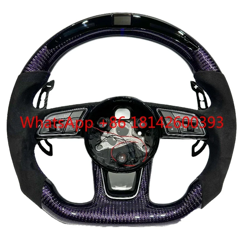 Black Full Leather Multifunctional Steering Wheel Universal High Performance Vehicle Interior Modification Parts