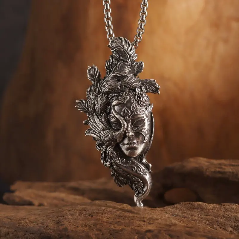 Готическая-маска-бабочка-Феникса-маска-для-макияжа-женский-протез-кулон-в-виде-головы-ожерелье-для-мужчин-и-женщин-модные-очаровательные-украшения-на-Хэллоуин