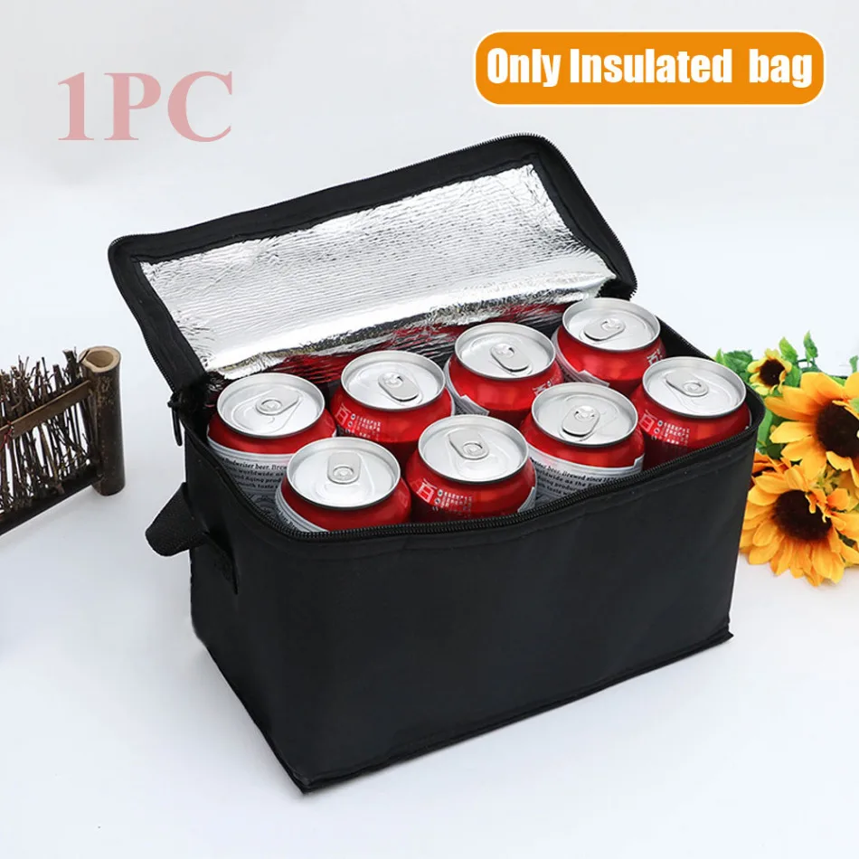 

1pc Portable Folding Insulation Picnic Ice Pack Lunch Cooler Bag Food Thermal Bag Drink Carrier Insulated Bags Beer Delivery Bag