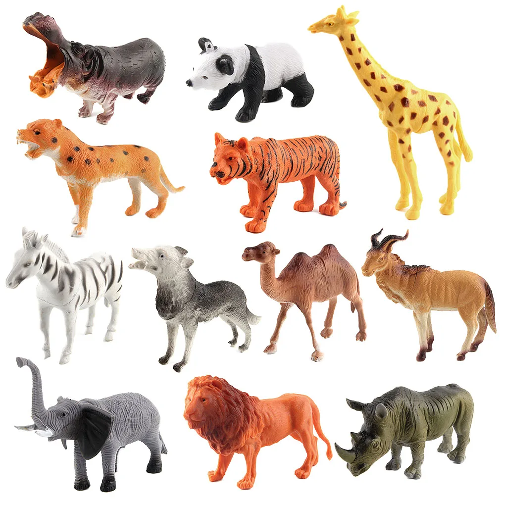 

12pcs Wild Life Forest Lifelike Figure Toy Set Plastic Educational Model Kit Children Holiday Gift