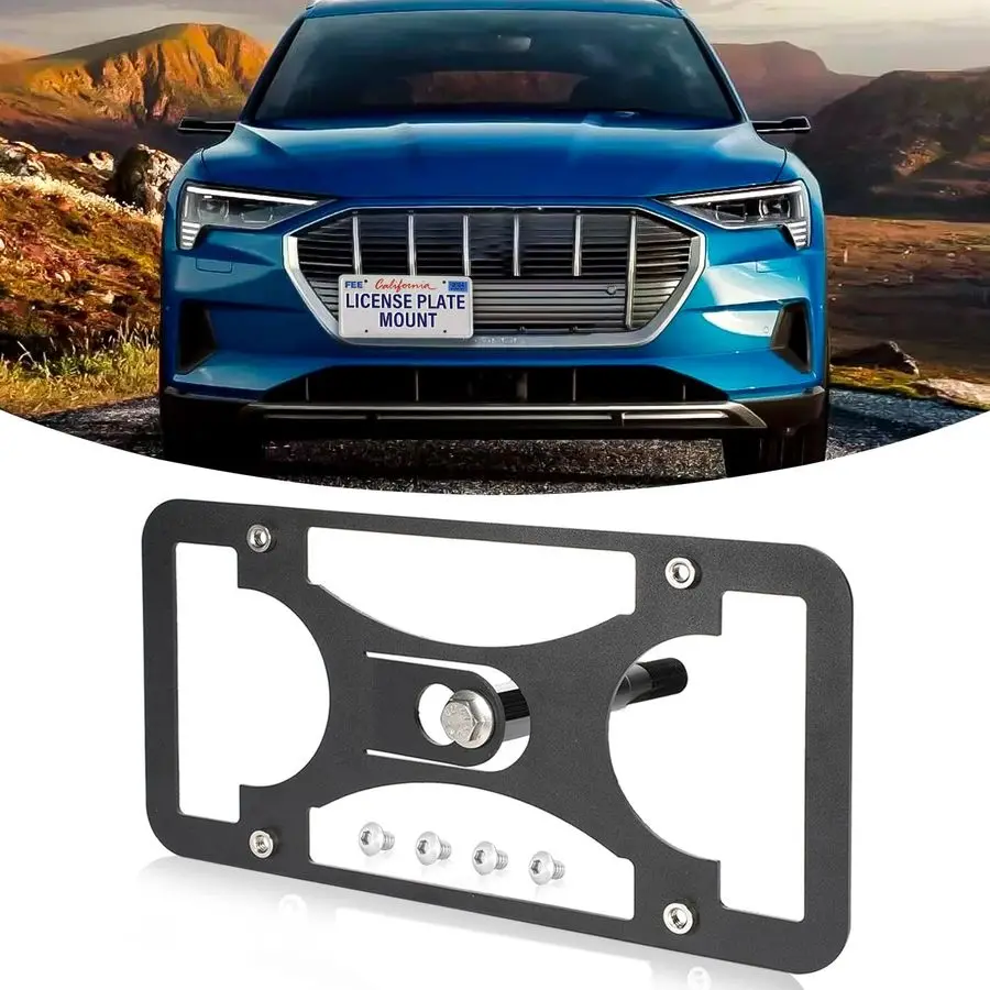 

Duty Front License Plate Frame Compatible with Audi Q4 eTron 20222026 Not Compatible with The etron GT,Rust Proof Tow Hook Car P