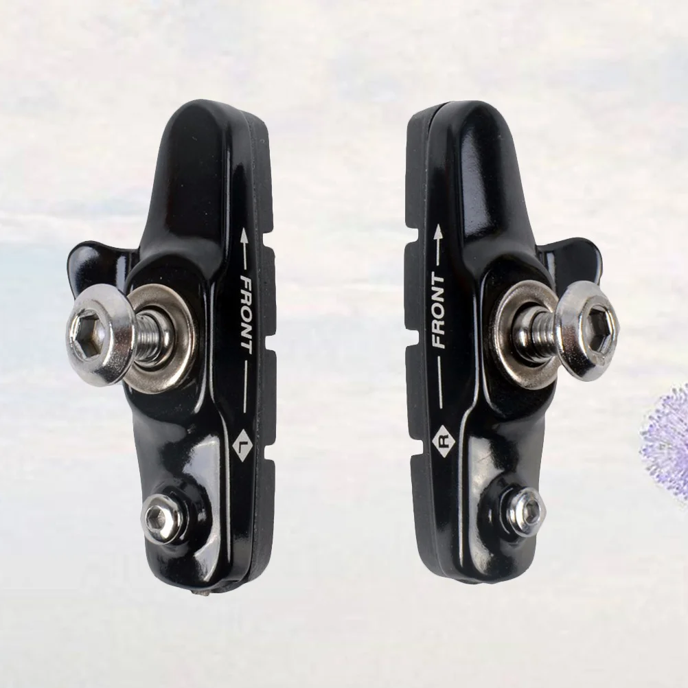 

1 Pair Brake Pads Set For Road Mountain Bike C-Brake Aluminum Alloy Frame Sand-Guide Grooves Wear-Resistant All Weather Durable