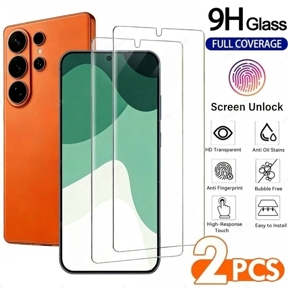 

2 шт. Защитное стекло Ultra HD для Samsung Galaxy S26 S25 S24 Ultra S23 S22 Plus S25 Edge S24 S23 FE, твердость 9H, закаленное стекло