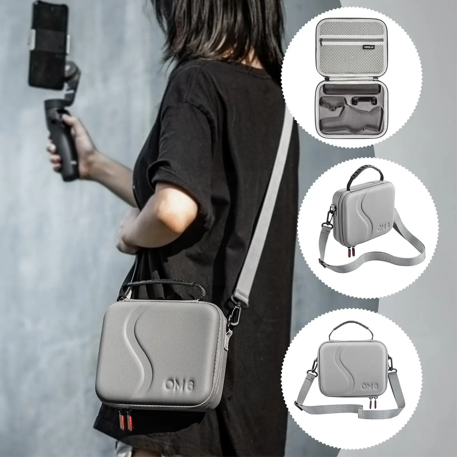 Portable Case Gimbal Tripod Magnetic Clip Fill Light Clip Shoulder Bag Handbag For DJI Osmo Mobile 6 Drone Storage Accessor E3D8