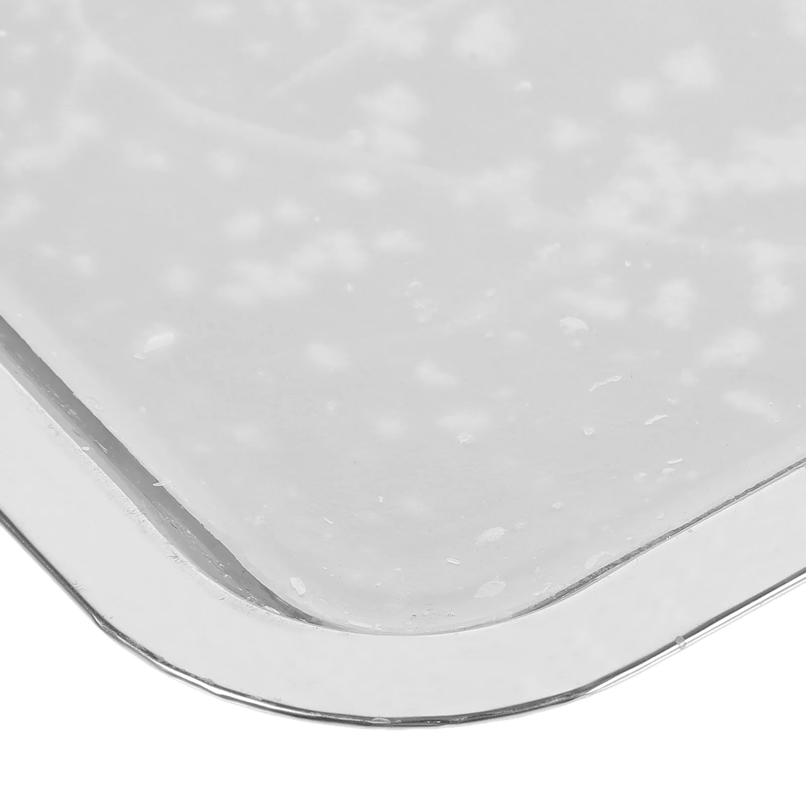 

3Pcs Biological Laboratory Dissection Tray Stainless Steel Construction White Wax Coated Base Perfect for Science Classroom