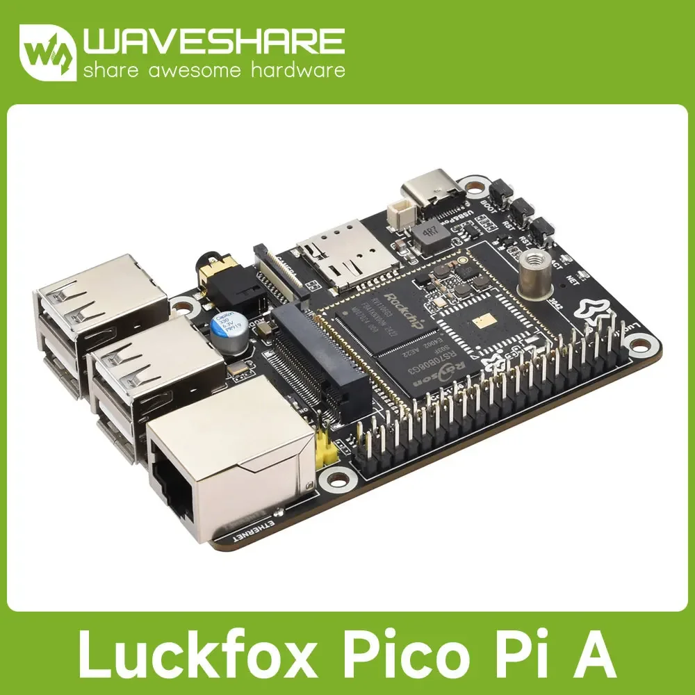 AeroPartsLuckfox Pico Pi Linux Micro Development Board, Based On Luckfox Core1106 8GB EMMC Supports Intelligent Encoding, Self-d