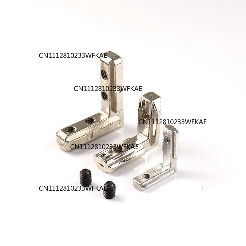 10PCS T Slot L-Shape Aluminum Profile Interior Corner Connector Joint Bracket for 2020 3030 4040 4545 EU Alu-profile with Screws view 3