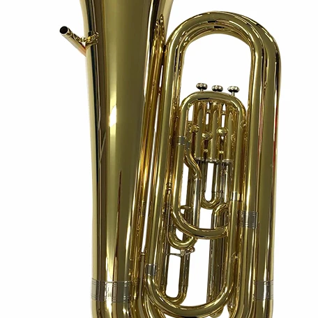 China brass instruments factory made high quality 3/4 gold lacquer student tuba