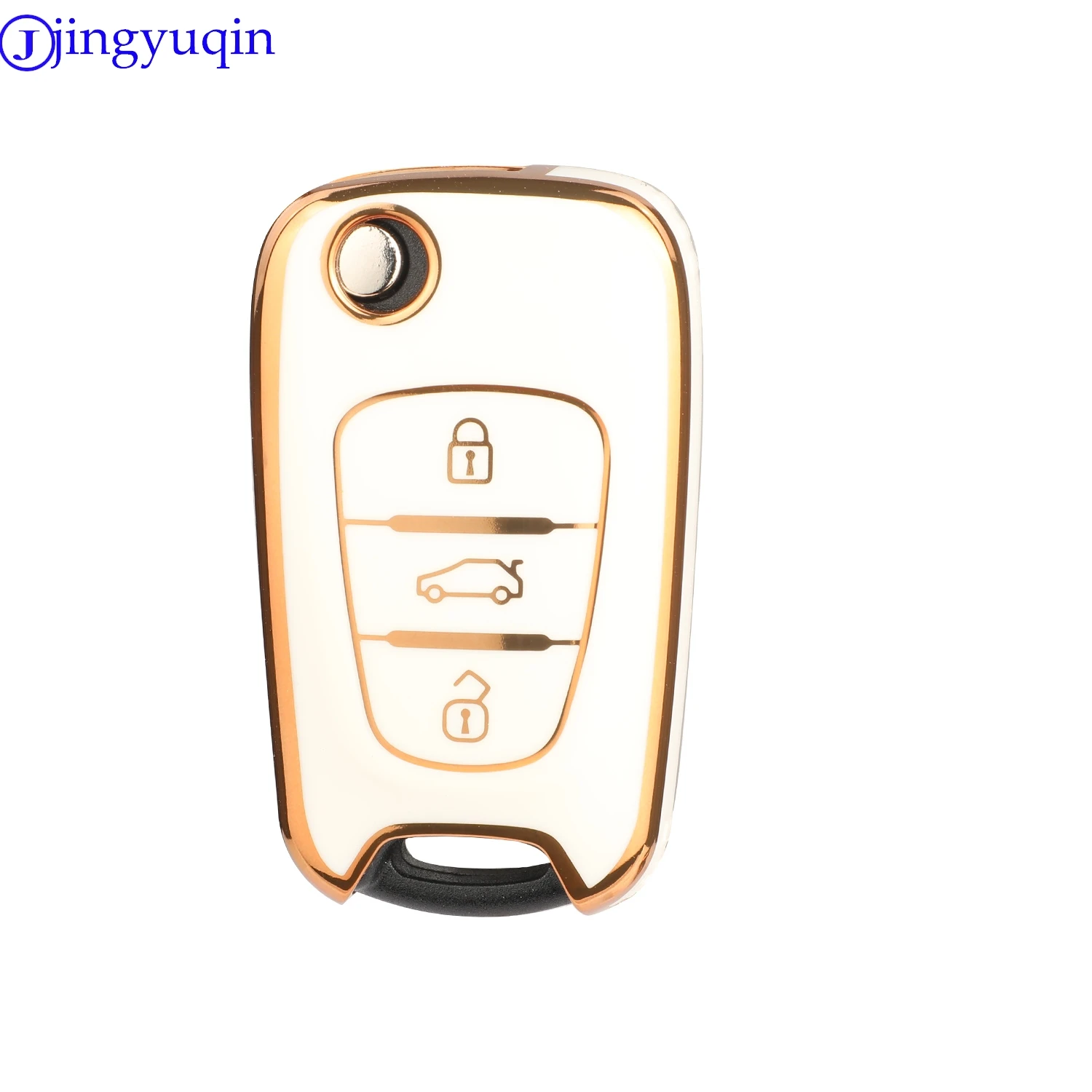 

jingyuqin New Remote Arrival TPU Car Key Shell Case Fob For Hyundai I30 IX35 Kia K2 K5 Keys Blank Cover Part