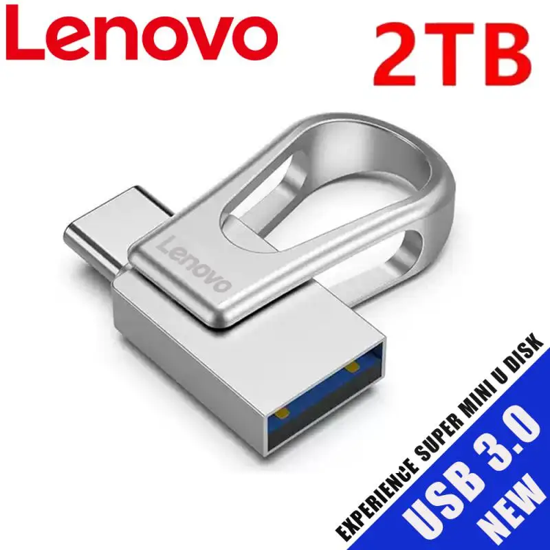 Новый-lenovo-128tb-mini-pen-drive-usb-флэш-накопители-2-ТБ-1tb-type-c-Высокоскоростной-usb-30-водонепроницаемый-флеш-накопитель-u-диск