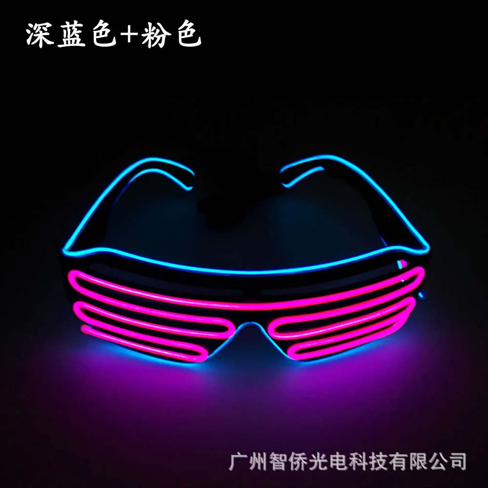 

Glowing Glasses LED Luminous Rave Accessories Women Men Halloween Party Nightclub DJ Gogo Dancer Dance Wear Light Up Props 2023