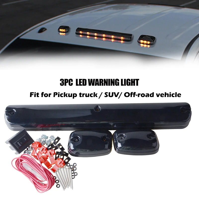 LED Roof Safety Marker Lights Warning Lamp Amber Light Fit For Chevy Silverado GMC Sierra Pickup truck Car Accessories