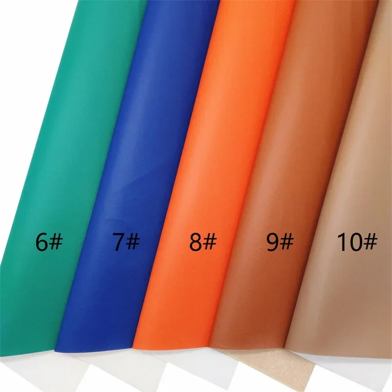 0.6MM Thin Nappa Faux Leather Fabric sheets Woven Backing Smooth Synthetic Leather  for Buttons Bows DIY Craft 8.2\