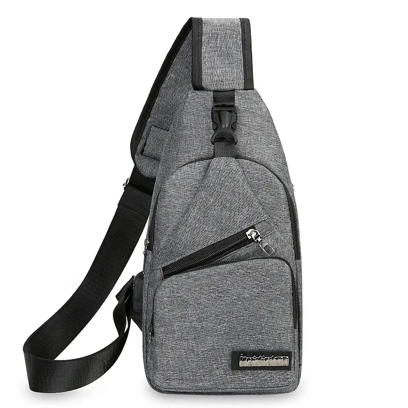 Men Casual Canvas Chest Pack Lightweight Crossbody Sling Bag Shoulder Bike Cycling Travel Daypack gallery 2
