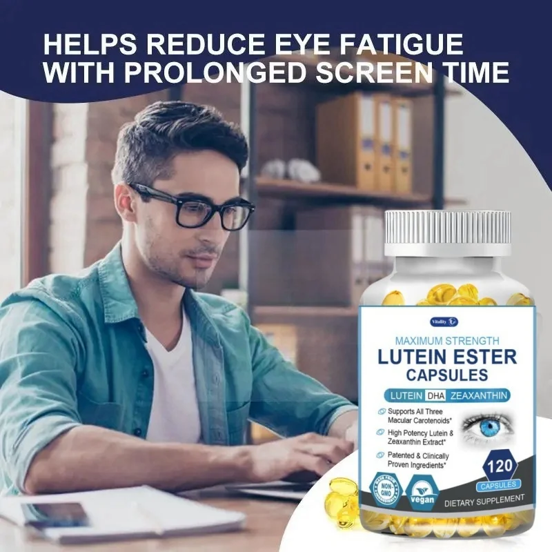 Vitality Eye Vitamin Lutein Capsules Zeaxanthin&Bilberry High Potency Dried Eyes & Vision Health Relieve Eye Fatigue Fitness