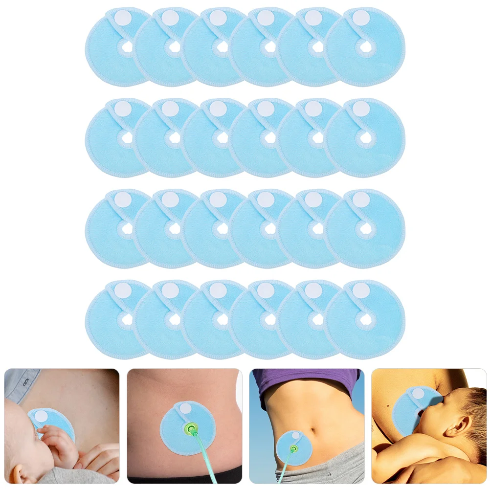 

24Pcs Soft Breastfeeding Pads Feeding Support Pads Reusable G Tube Button Covers for Newborns and Moms Gentle on