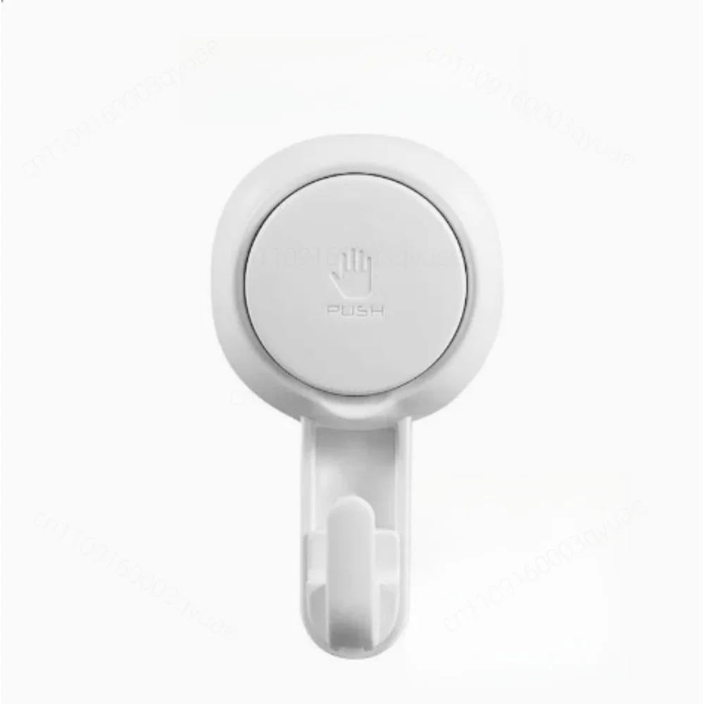 2PCS Strong Suction Cup Hooks No Drill Wall Mount Bathroom Storage Rack Punch Free Adhesive Bathroom Organizer