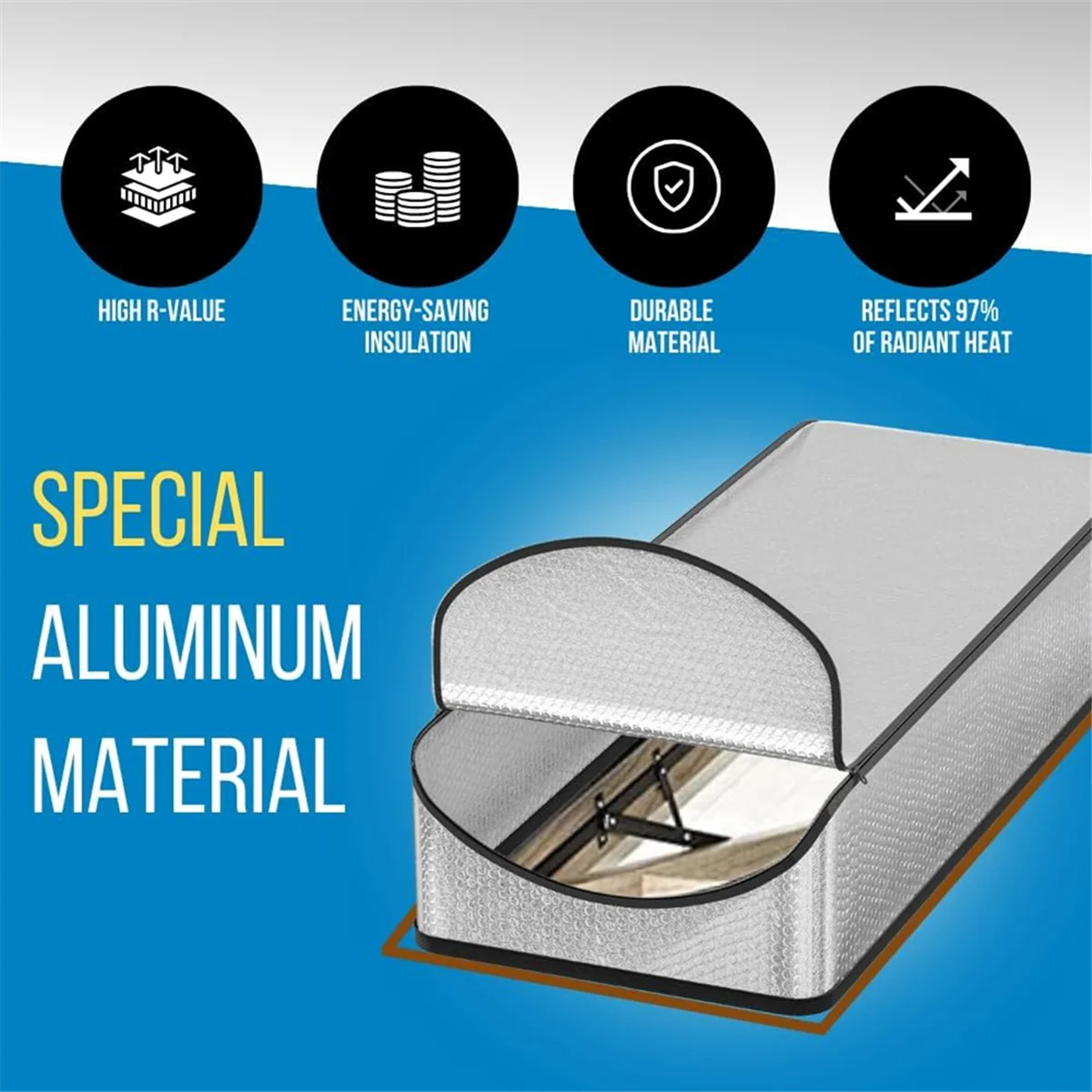 

Изоляционный чехол для лестницы DGO-nAttic с изоляционной сумкой на молнии, энергосберегающий чехол 25 х 54 х 11 дюймов для изоляции чердака