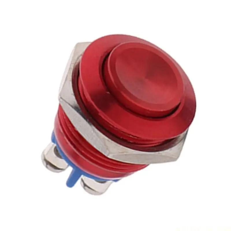 J0MA Metal Momentary Push Button 16mm Panel Mount Control Button for Automotive or Motorcycle Circuit Replacement Use