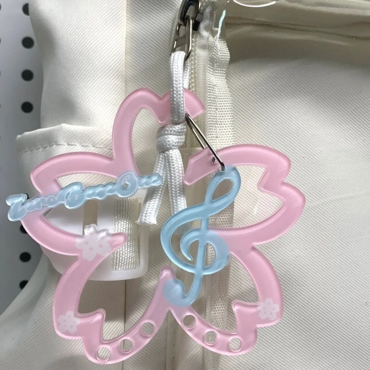 INS Koala Four-Leaf Clover Acrylic Keychain White Flower Star Music Note Multi Bead Chain Bag Pendant For Women Girls Jewelry