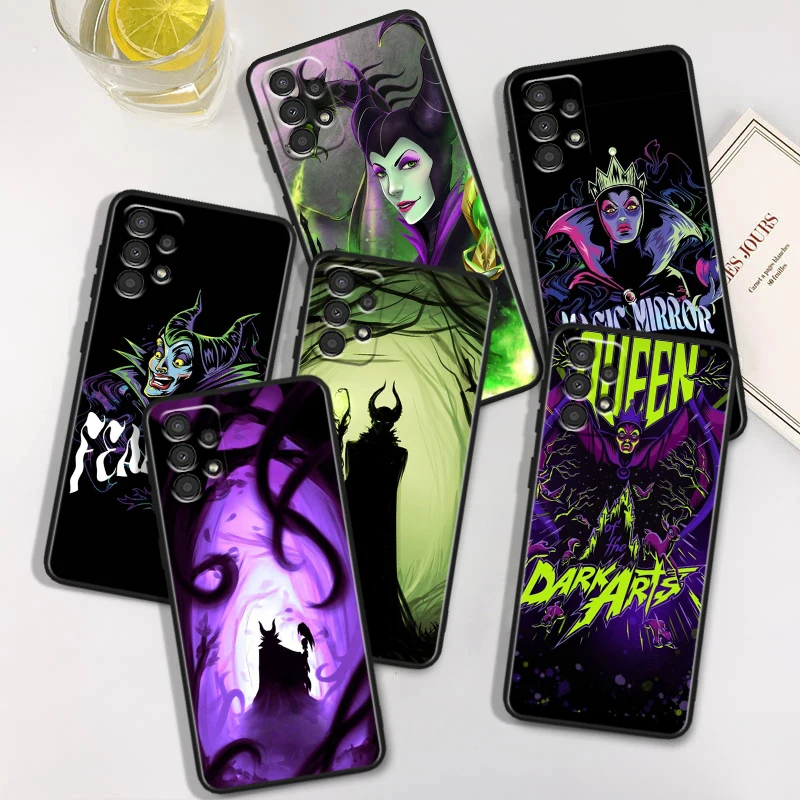 Disney Poison Queen For Samsung A73 A72 A54 A53 A52S A34 A33 A32 A24 A23 A22 A14 A13 A03S A02S Black Soft Phone Case