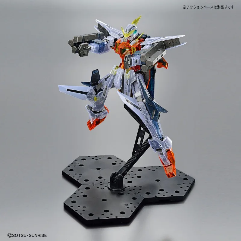 Bandai auf Lager Original mg die Gundam Base Limited Gundam Kyrios [klare Farbe] Anime Action figuren Spielzeug Sammler modell