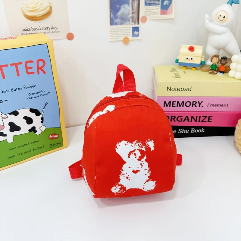 New Trendy Children's School Bag Cute Cartoon Bear Casual Backpack For Boys And Girls Stylish Mini Backpack For Babies