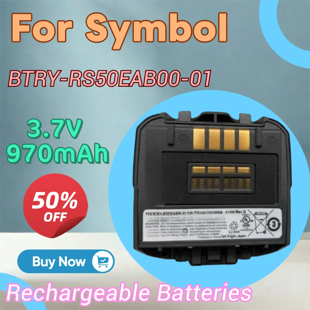 

New Battery 3.7V 970mAh for Symbol RS507 BTRY-RS50EAB00-01