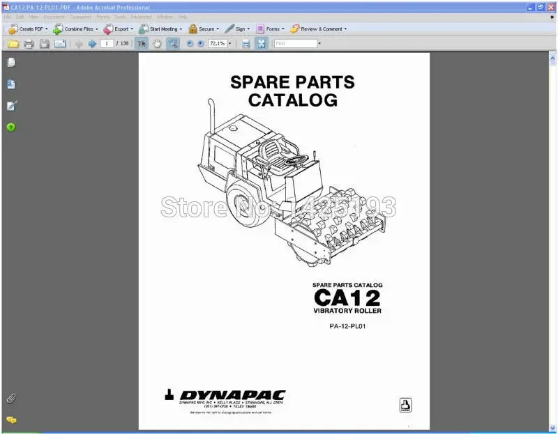 DYNAPAC Spare parts catalogues and service manuals