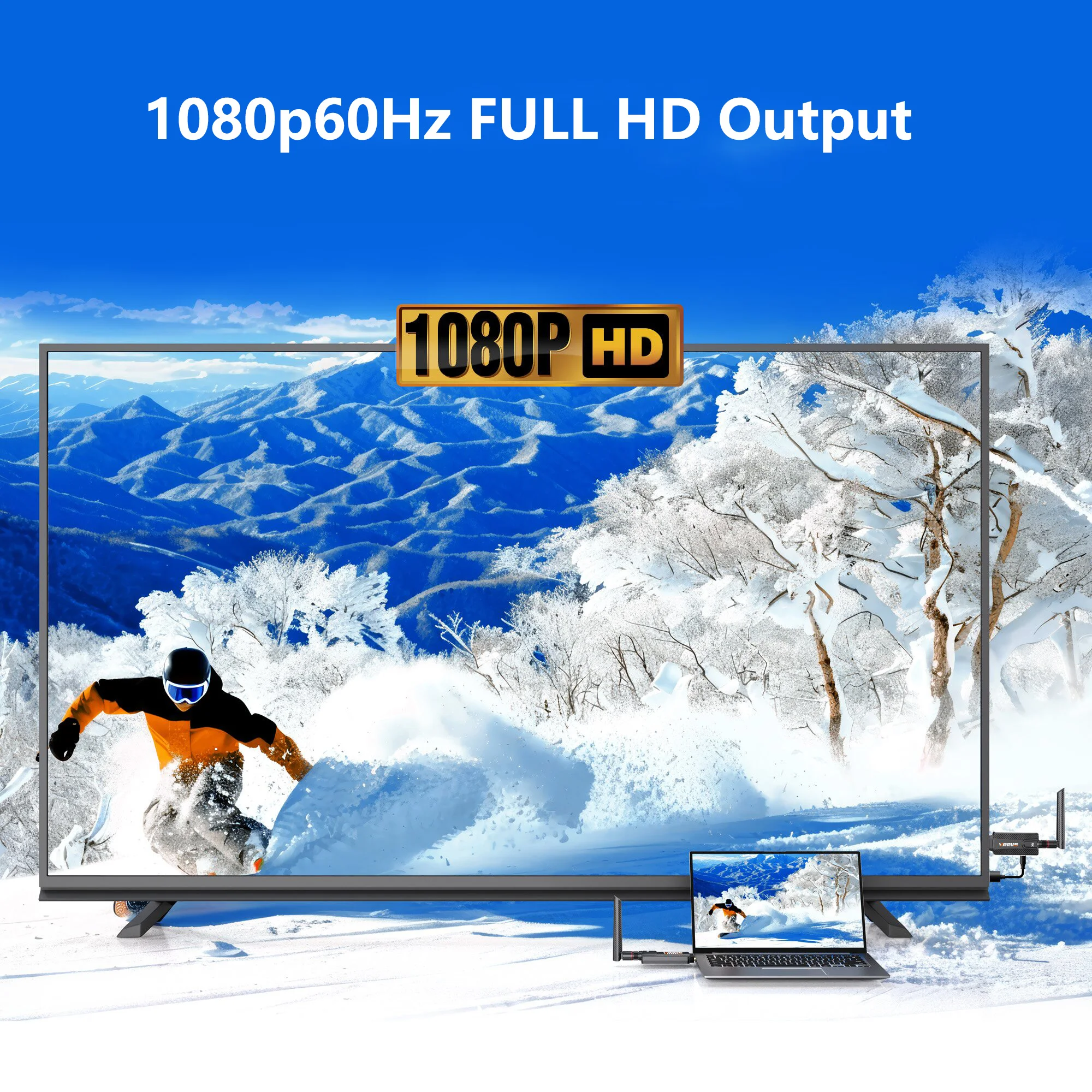 200m Wireless Wifi HDMI Video Transmitter and Receiver Extender 5G Display Adapter for PC Camera Laptop To Projector Monitor TV